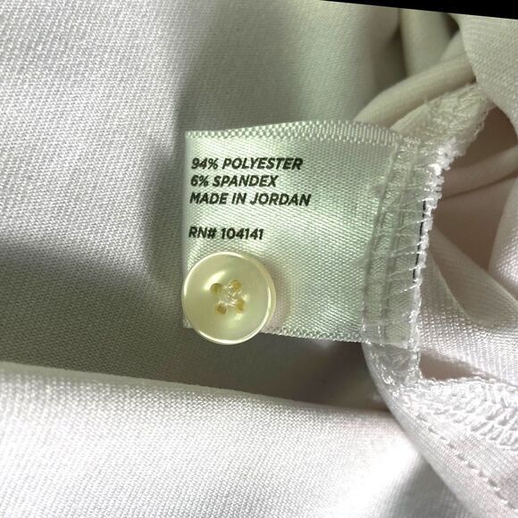 Walter Hagen Men’s Polo Golf Shirt Short Sleeve White Orange Striped Size Medium - Picture 7 of 11